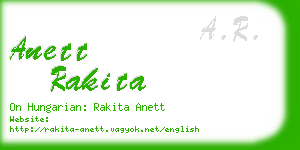 anett rakita business card